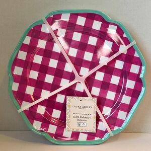 Laura Ashley Cute Hexagon Melamine Plate Set of 4